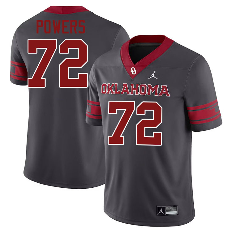 Ben Powers Oklahoma Sooners Jersey,Oklahoma Sooners Football Uniforms,Jersey-Anthracite